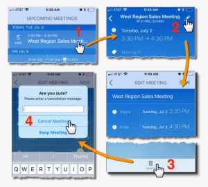Meeting Scheduled On Mobile App Can Be Canceled From - Mobile Phone