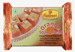 Picture Of Haldirams Orange Treat Soan Papdi 250 G - Haldiram's Nagpur Soan Papdi, 4 X 250 Gms