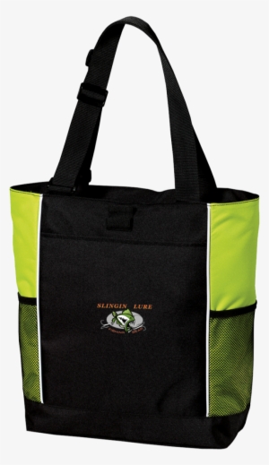 8 Best Anvick Items Images On Pinterest - Port Authority B5160 Panel Tote - Black/bright Lime