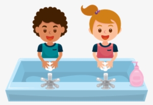 Washing - Hand Washing Girl Clip Art