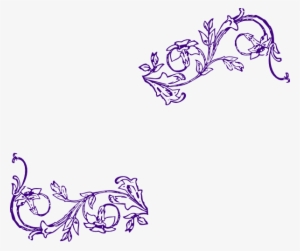 Purple Flower Frame Edit Clip Art - Flower Clip Art