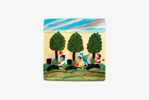 Clementine Hunter Pecan Picking Platter - Pecan Picking