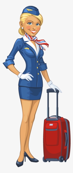 Stewardess - Transparent Flight Attendant Clipart - 346x800 PNG ...