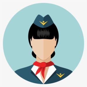 Air Hostess - Air Hostess Cartoon Png