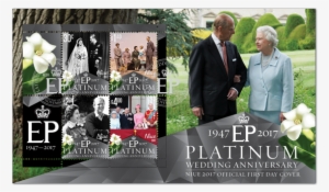 Niue Platinum Wedding Anniversary Miniature Sheet First - Platinum Anniversary Presentation Pack
