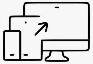 Responsive Web Computer Mobile Tablet Svg Png Icon - Computer And Mobile Icon White Png