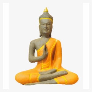 Jayav Art Sculpture Gold Seated Buddha Figurine - Sculpture