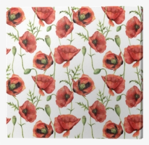 Watercolor Seamless Pattern With Poppies - Poppy. Watercolor Backpack By Y Derbi