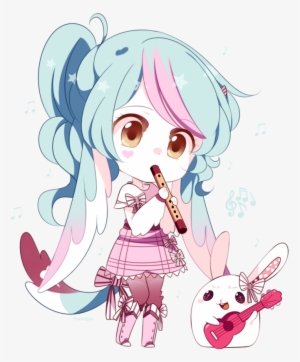 Drawn Flute Chibi - Chibi And Flute