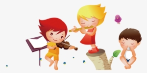 Png Freeuse Girl Musical Instrument Clip Art Cartoon - Kids Music