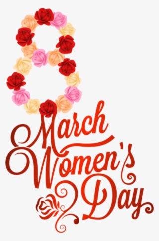 Red 8 March Womens Day Png Clipart Image - Women's Day Clipart
