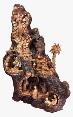Olive Wood And Mother Of Pearl Carving Is Long Holy - Statue