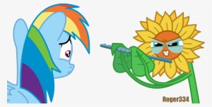 Clip Transparent Artist Roger Creepy Do Princesses - Rainbow Dash Happy Flowers