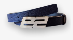 Navy Blue Grain Leather Belt
