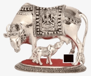 Lucky Ganessha Handicraft Item Dealers In Mursan, Hathras - Silver Cow And Calf Idol Price