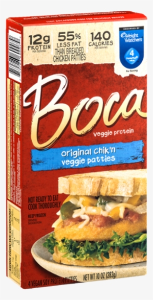 Boca Veggie Patties, Original Chik'n - 4 Patties, 10