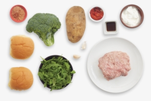 Smoky Pork Burgers With Roasted Vegetables & Piquillo - Broccoli