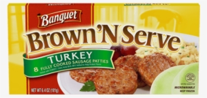 Brown 'n Serve Turkey Sausage Patties - Banquet Turkey Sausage Patties