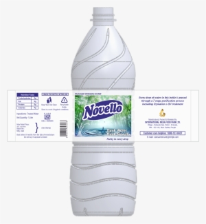 Novello-water Bottle Label - Nutrition Facts Bottle Water Png