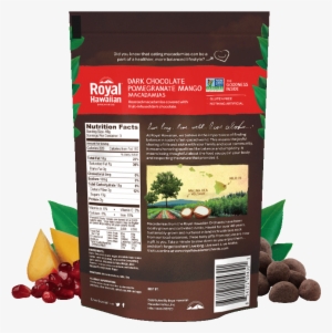 Dark Chocolate Covered Pomegranate Mango Macadamia - Kona Coffee Banana Macadamia Crunch