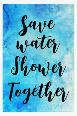 Shower Together" Premium Canvas - Water