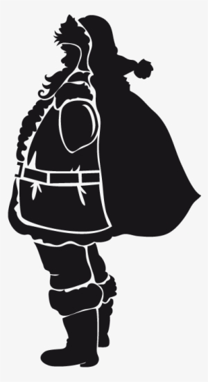 Father Christmas Silhouette Sticker - Christmas Design