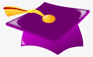 Graduation Clipart - Purple And Yellow Graduation Cap