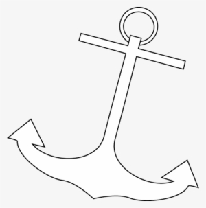 Black And White Anchor Clip Art - White Anchor Clip Art