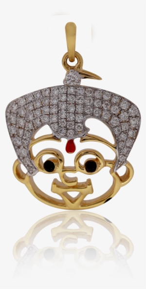 Cute Chota Bheem Gold Pendant - Dithi Studio