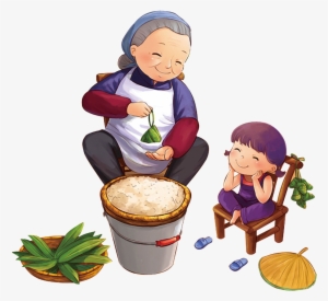 Grandma Scorpion Child Dragon Boat Festival Png - 包 粽子 卡通