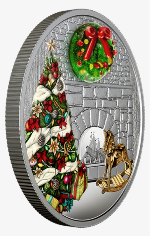 Pure Silver Coloured Coin - Christmas Stocking