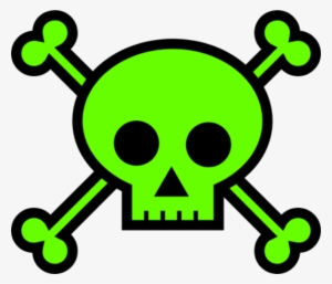 Green Skull Cliparts - Green Skull And Crossbones Clipart
