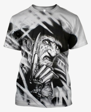 3d Nightmare On Elm Street Freddy Krueger Tshirt - Freddy Krueger Desenho