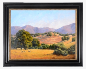 Oil On Canvas Sheep At Rinconada Creek By Lynelle Echeverria - Painting