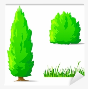 Vertical Tree, Bush, Grass - Hierbas Y Arbustos Dibujo