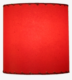 8 Inch Lamp Shade Small Drum Red Fiberglass Parchment - Art Paper