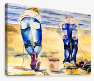 The Crab Catchers Canvas Print - Art
