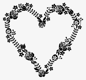 Floral Wreath Heart-shaped Stamp - Heart Wreath Clip Art