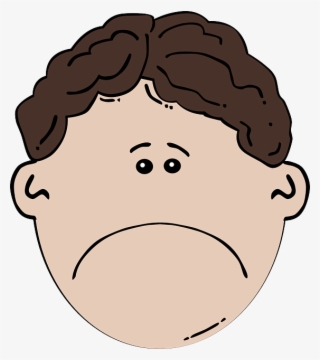 Boy Face Sad Clip Art At Clker - Boy And Girl Face Cartoon