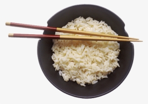 Rice Transparent Background - Bowl Of Rice And Chopsticks