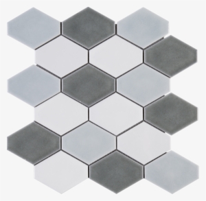 Multile- Handmade Diamond Shape Grey Ceramic Mosaic - Tile