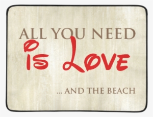 Grunge Texture Stone A Love Message Beach Mat - Brice