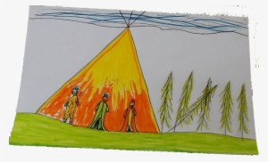 Hiawatha And The Peacemaker Arrived At The Cayuga Tribe - Painting