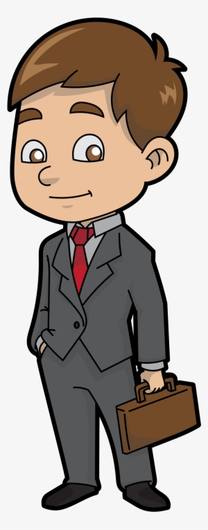 Open - Cartoon Picture Of A Businessman
