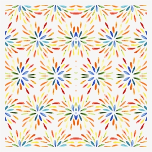 Watercolor Spring Summer Flowers Orange And Red Fabric - Motif