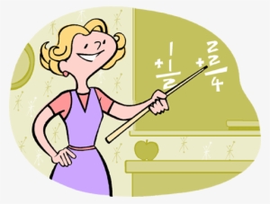 Teacher In Math Class Royalty Free Vector Clip Art - Teacher In Class Png