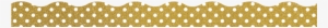 Clingy Thingies Gold Shimmer With White Polka Dots