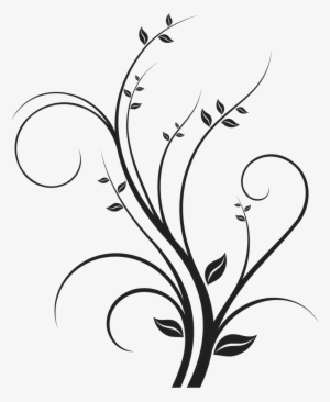 Decorative Line Png Download - Black And White Swirl Design