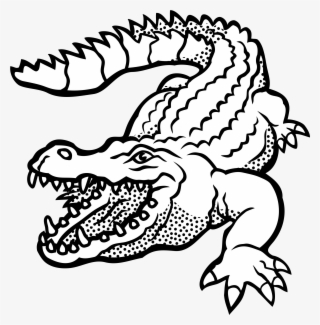 Onlinelabels Clip Art - Crocodile Clipart Black And White