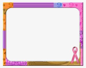 Pink Ribbon Frame With Busy Background - Frame With No Background